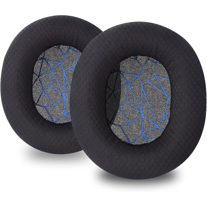 Set 2 bureti pentru casti SteelSeries Arctis 1 3 5 7 9 Pro izolare fonica albastru/negru 90x102x22mm