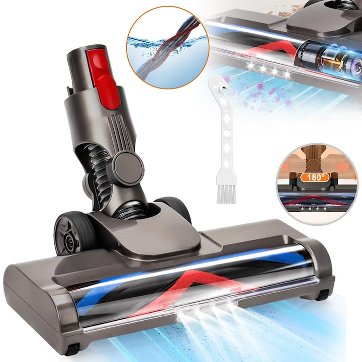 Cap De Perie De Schimb Compatibil Cu Dyson V7 / V8 / V10 / V11 / V15 Piese Dyson Flexibile Cu Rotire La 180° Cu 4 Faruri LED Piesa De Schimb Cap Electric Pentru Covoare Din Lemn Masiv Si Covoare