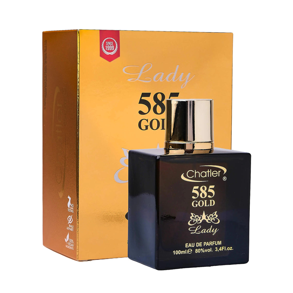 Apa de parfum Chatler – 585 Gold Lady 100 ml – Inspirat din P.R. Lady Million