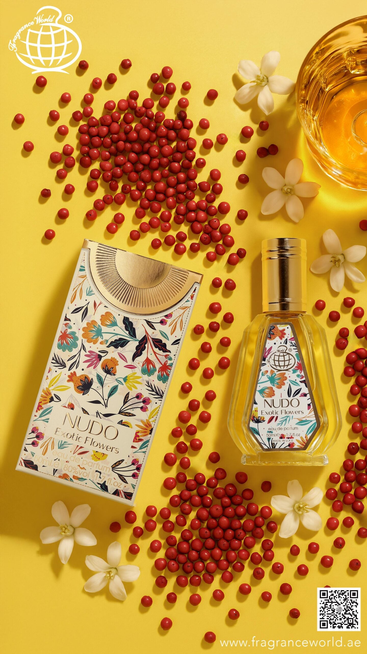 Apa de Parfum Nudo Exotic Flowers by Fragrance World, Femei, 50 ml