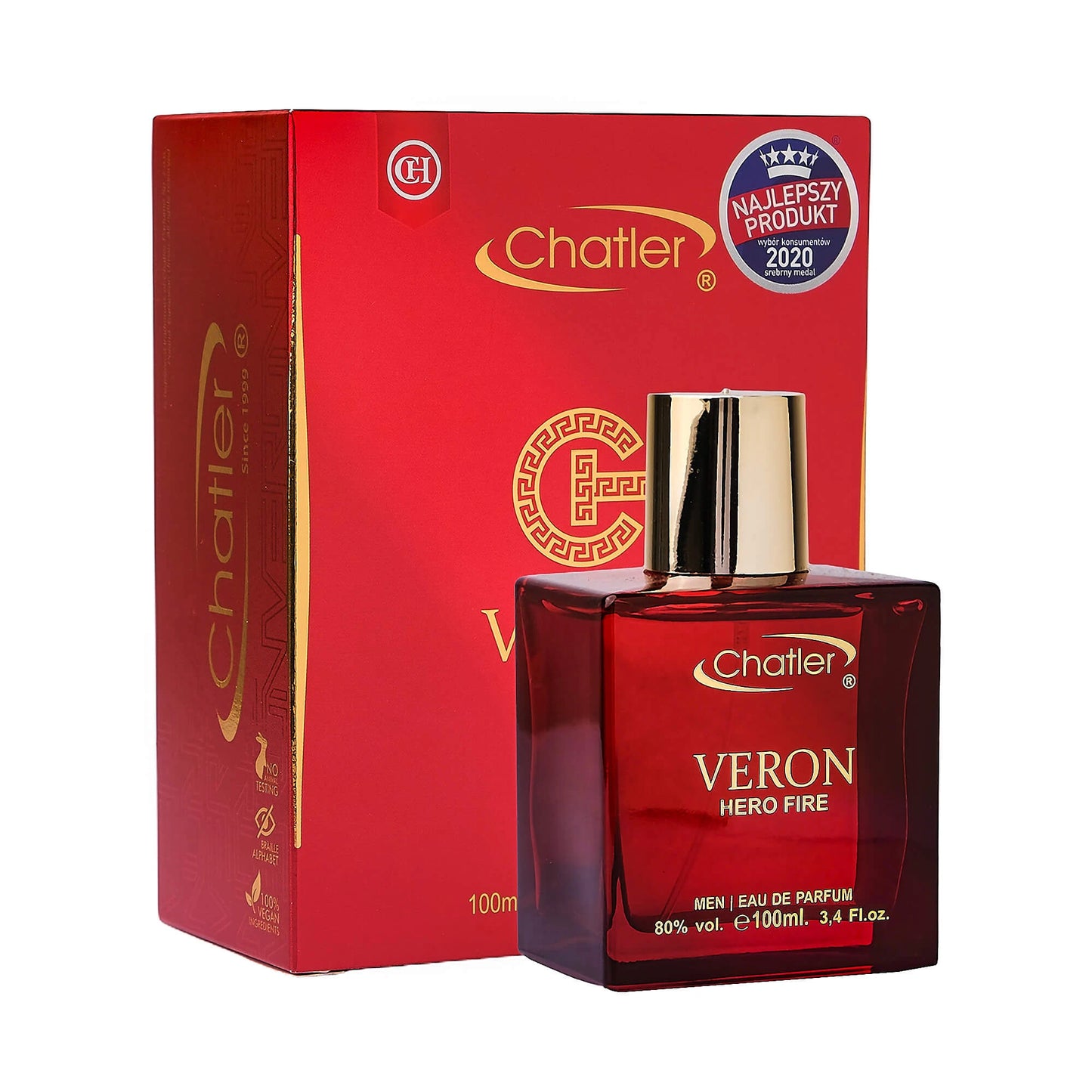 Apa de parfum Chatler – CH Veron Hero Fire Men 100 ml – Inspirat din V. Eros Flame