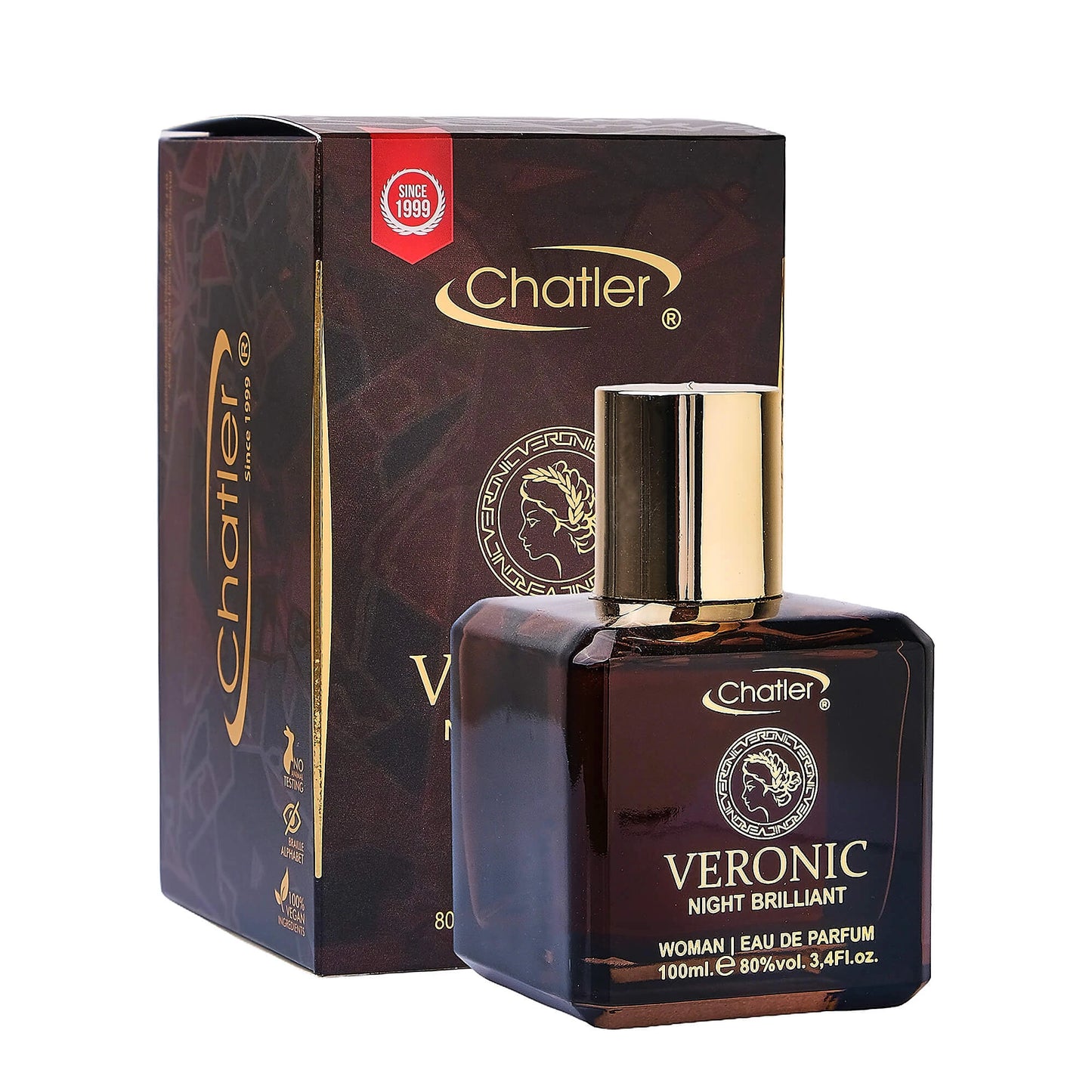 Apa de parfum Chatler – Veronic Night Brilliant Woman 100 ml – Inspirat din V. Bright Crystal Noir
