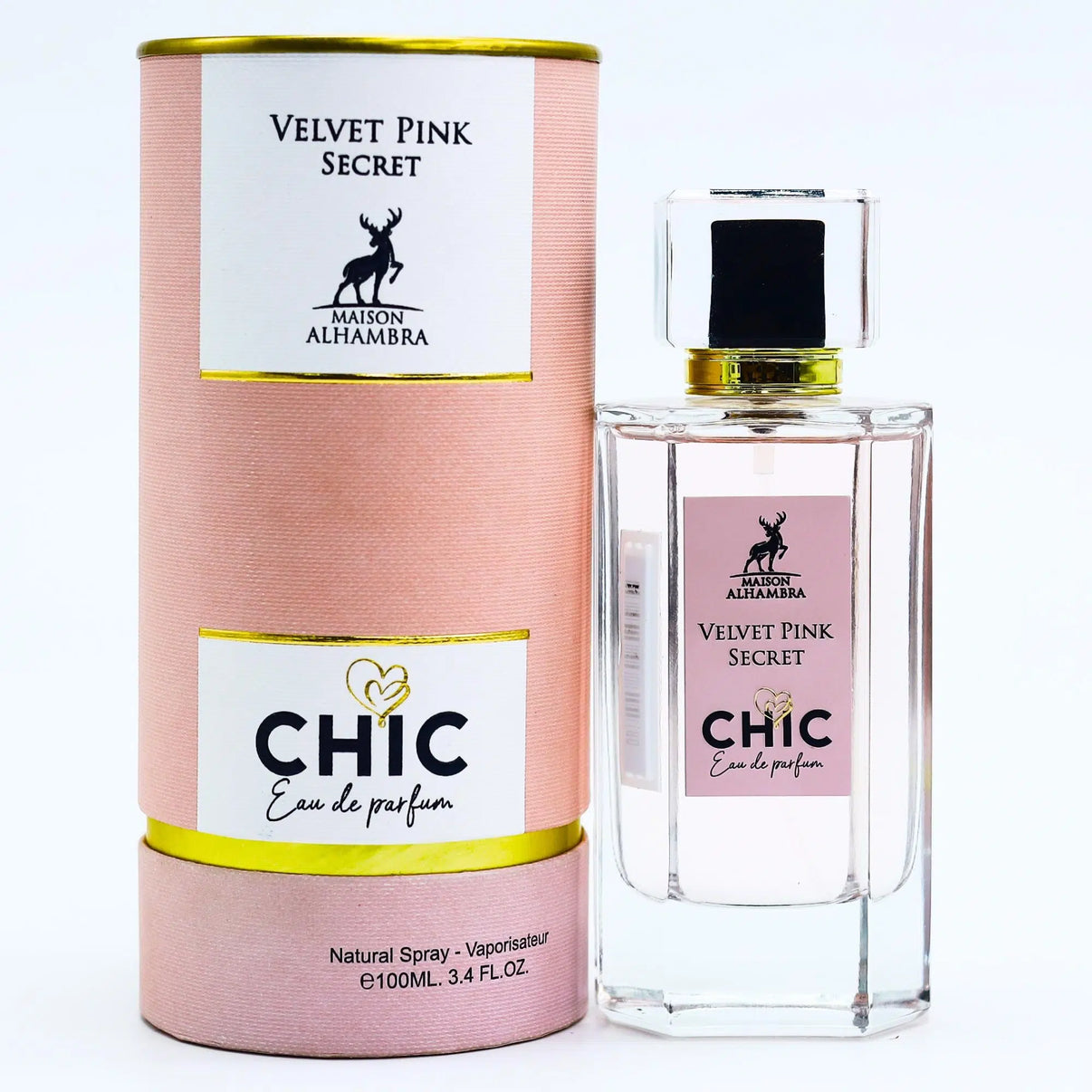 Velvet Pink Secret CHIC by Maison Alhambra – Parfum Arabesc Original Dubai inspirat din First Love Victoria’S Secret