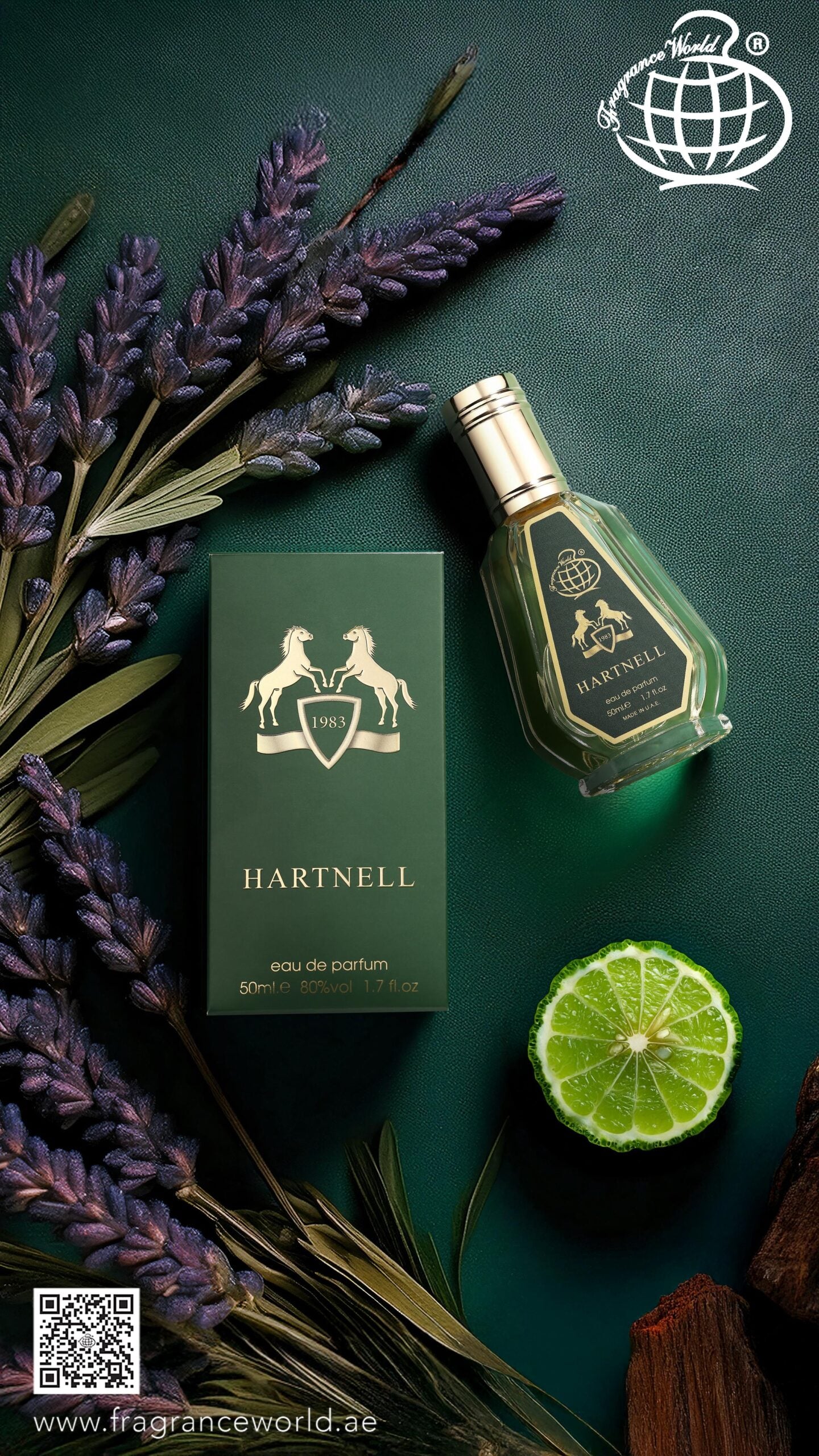 Apa de Parfum Hartnell by Fragrance World, Barbati, 50 ml
