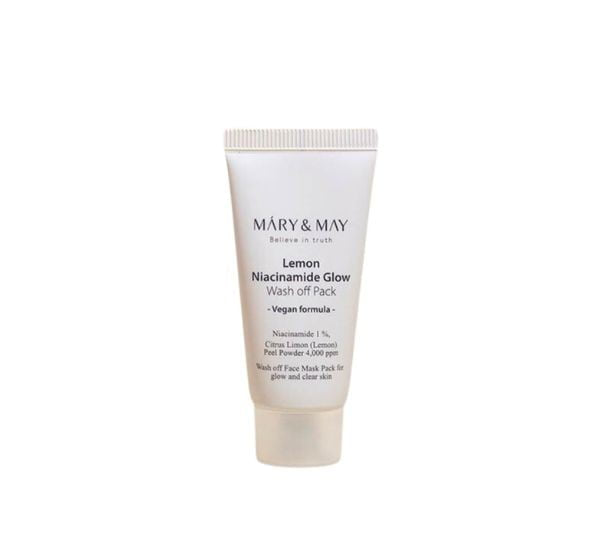 Masca tip wash-off cu extract de lamaie si niacinamide - mini, 30g | Mary and May