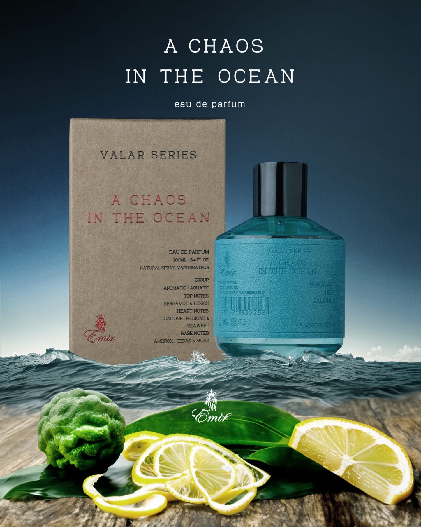 Apa de Parfum Emir, Valar Series, A Chaos in The Ocean, Unisex, 100 ml