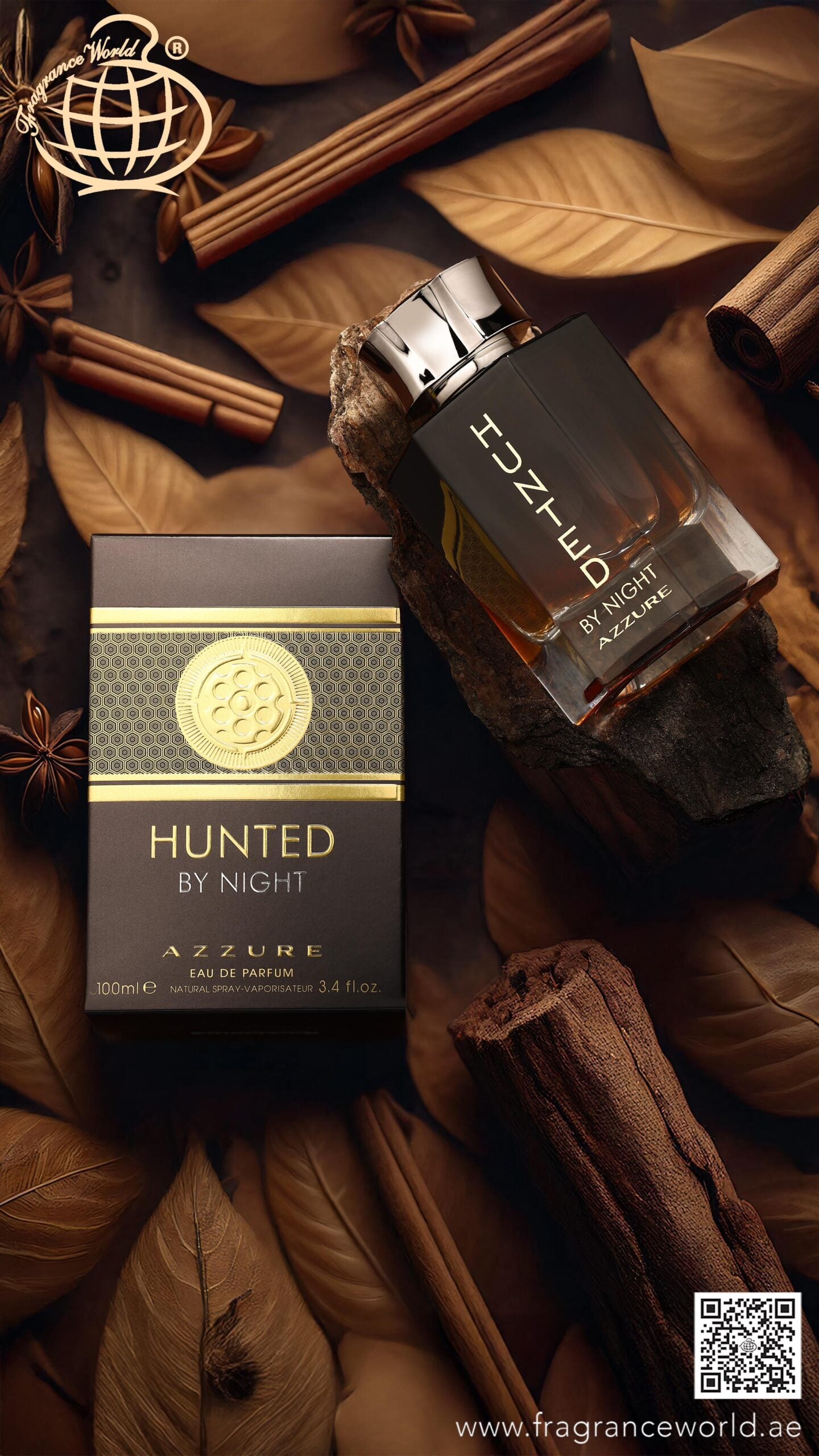 Apa de Parfum Hunted Azzure by Night by Fragrance World, Barbati, 100 ml