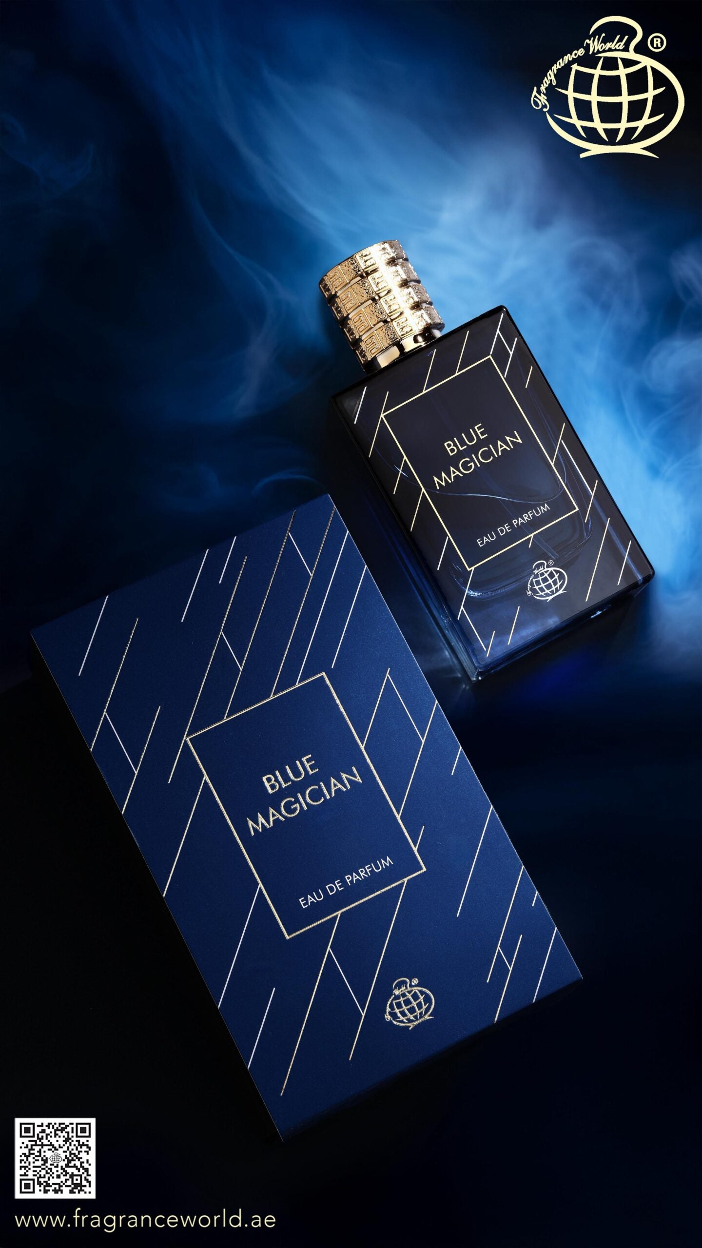 Apa de Parfum Blue Magician by Fragrance World, Barbati, 100 ml