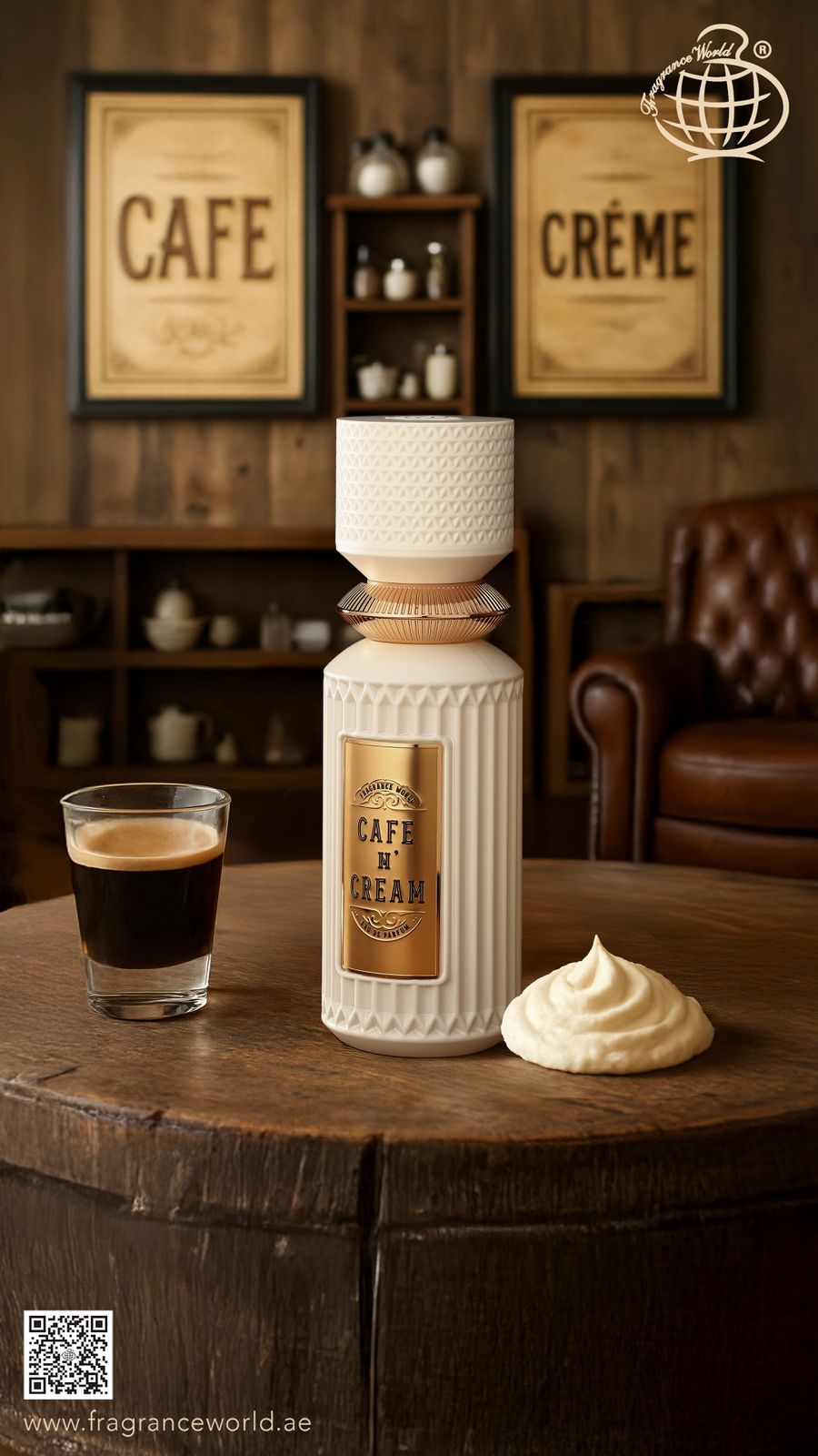Apa de Parfum Cafe N’Cream by Fragrance World, Unisex, 100 ml