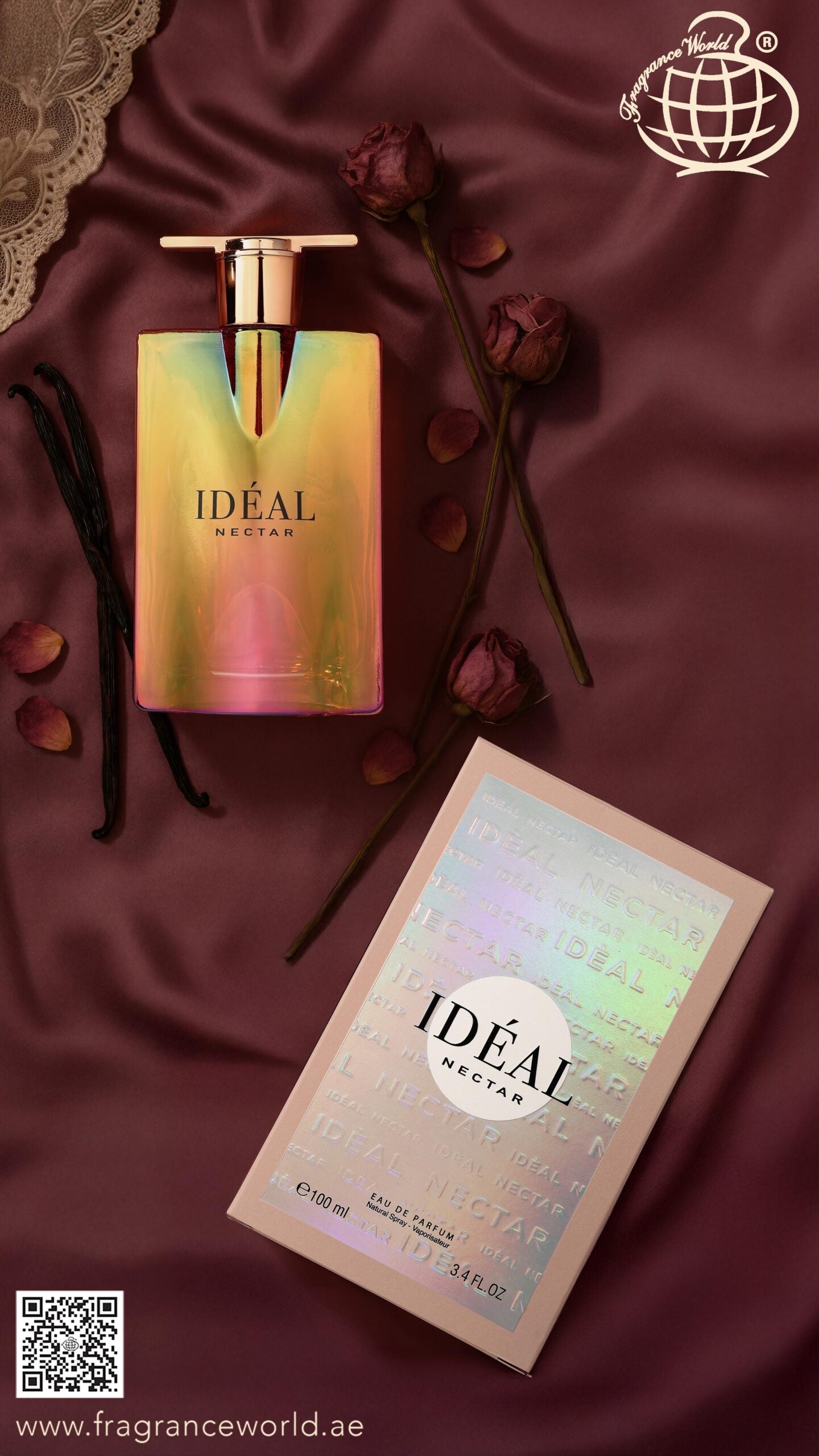 Apa de Parfum Ideal Nectar by Fragrance World, Femei, 100 ml