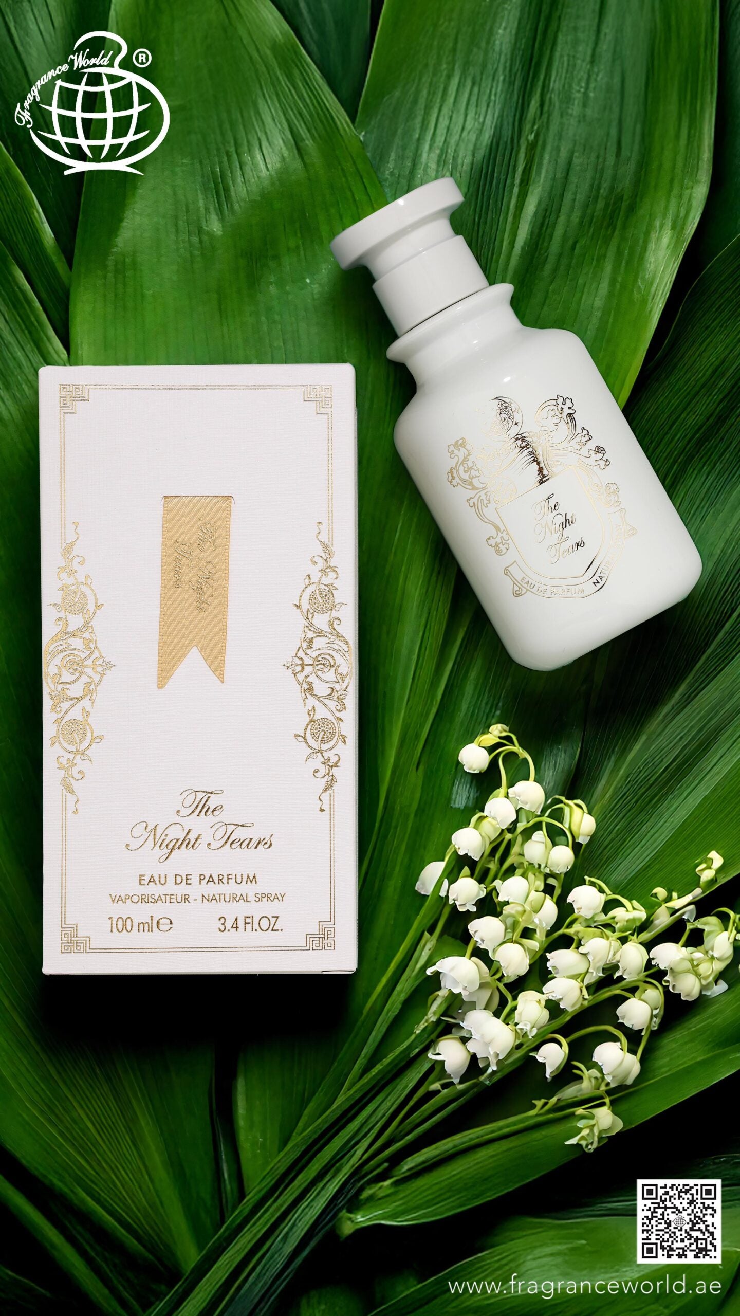 Apa de Parfum The Night Tears by Fragrance World, Unisex, 100 ml