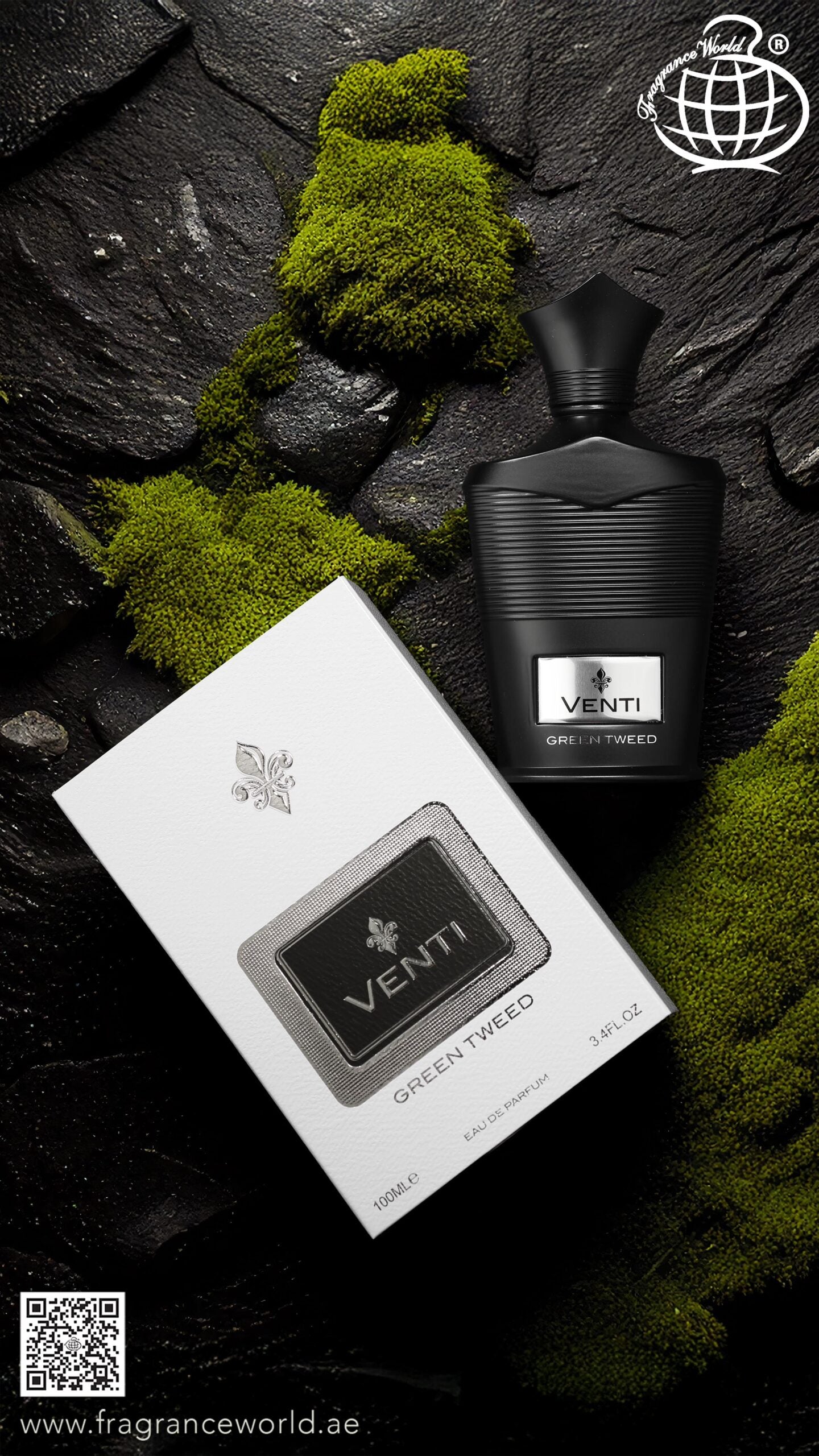 Apa de Parfum Venti Green Tweed by Fragrance World, Barbati, 100 ml