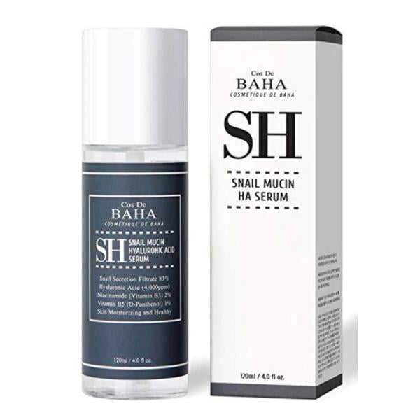 Cos de Baha Snail Mucin Hyaluronic Acid Serum, 120ml, SH