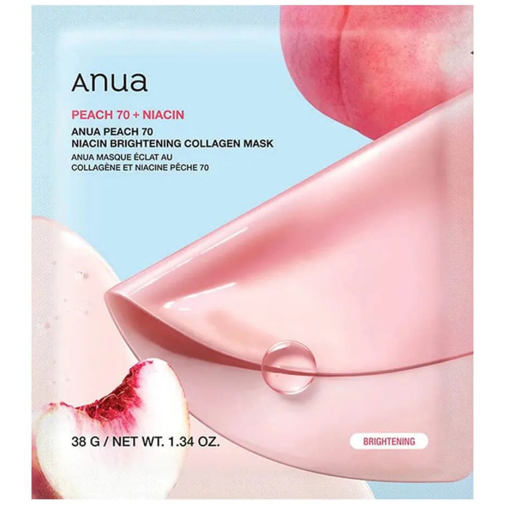 Anua Peach 70 Niacin Brightening Collagen Mask, 38g