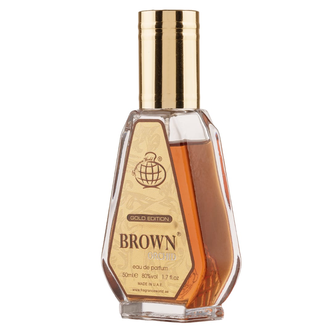 Apa de Parfum Brown Orchid Gold Edition, Fragrance World, Unisex – 50ml
