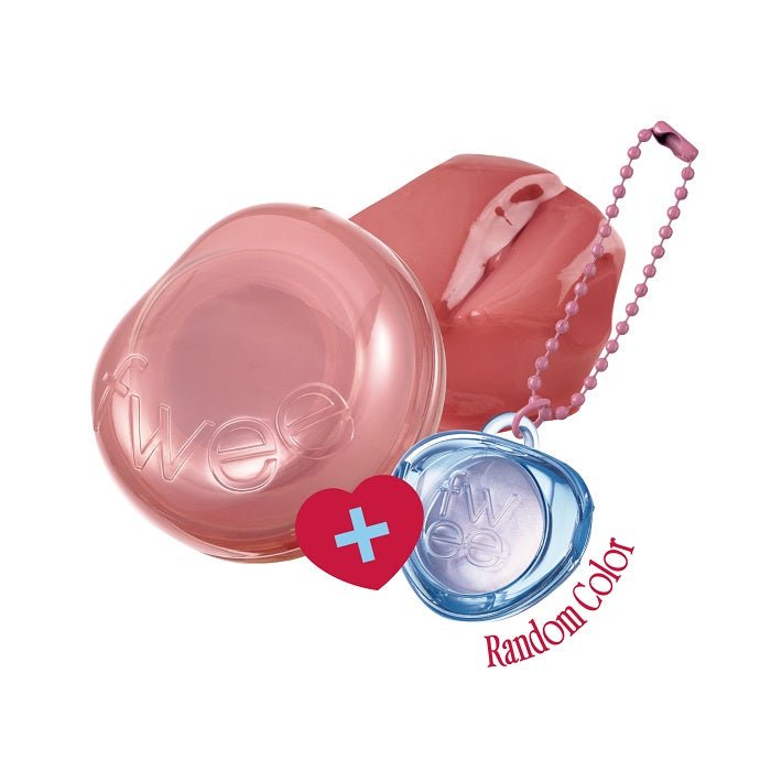 KEYRING LIP&CHEEK GLOWY JELLY POT JN03 CUSTARD - Blush 2 In 1 Cu Breloc Pentru Retusuri