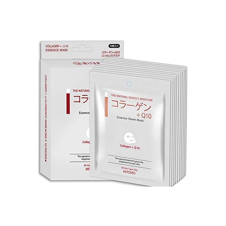 COLLAGEN + Q10 ELASTICITY -5 buc - Set Masti De Fata Tip Servetel cu Colagen