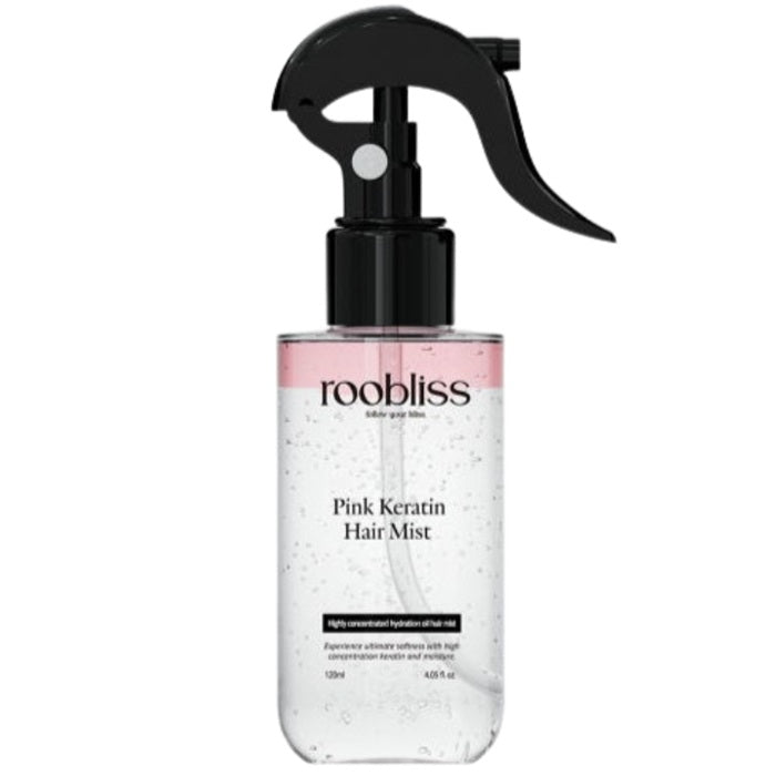 PINK KERATIN HAIR MIST - Spray Pentru Par Cu Keratina, Pantenol Si Ulei De Moringa Pentru Hidratare Si Stralucire
