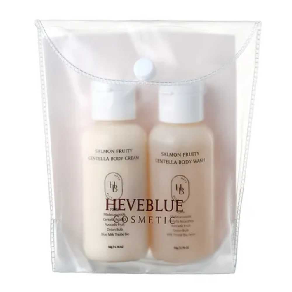Heveblue Salmon Fruity Centella Body Travel Kit