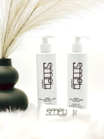Set lotiune de corp, gel de dus, crema de fata SMPL