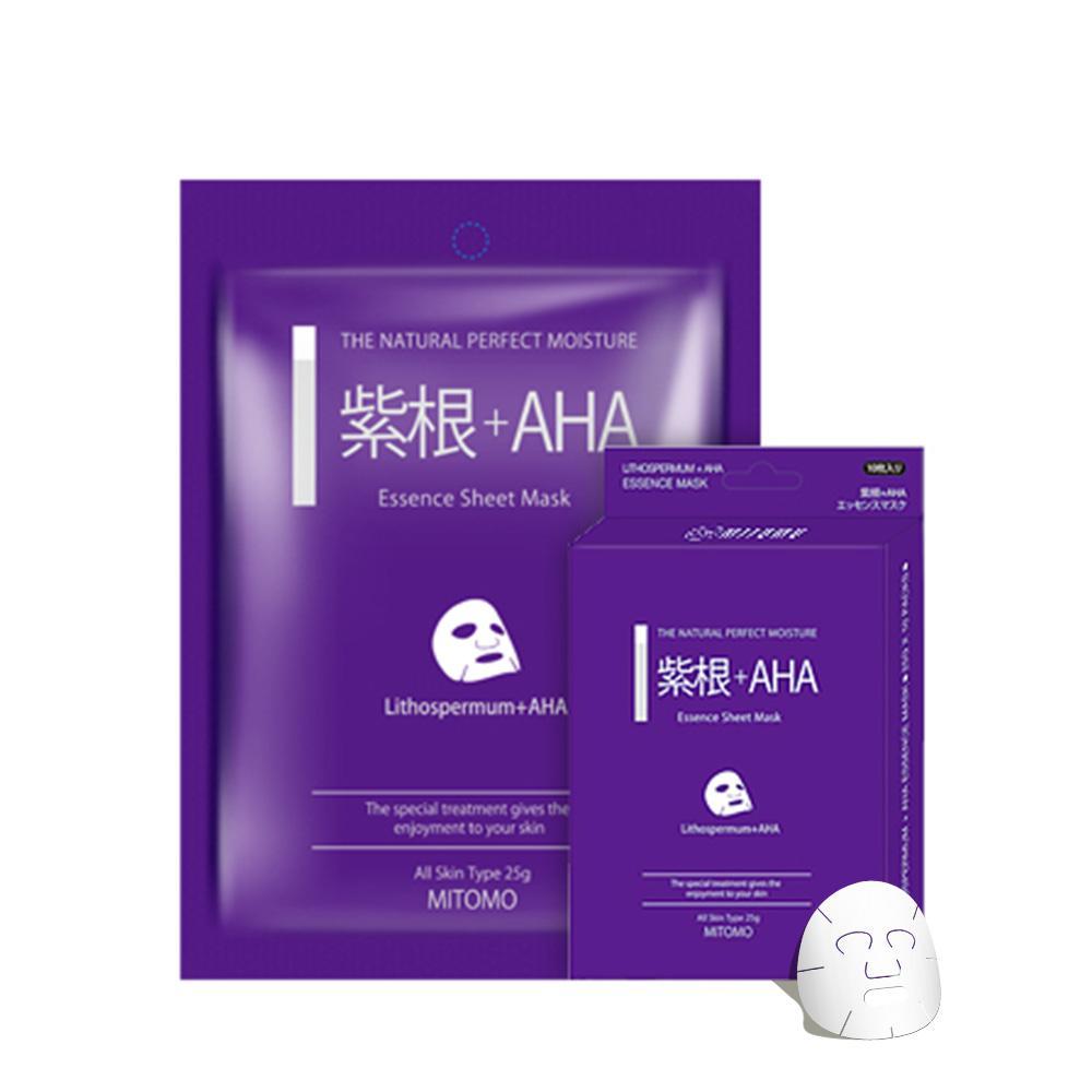 LITHOSPERMUM + AHA PORE CONTROL -5 buc - Set Masti De Fata Tip Servetel cu AHA