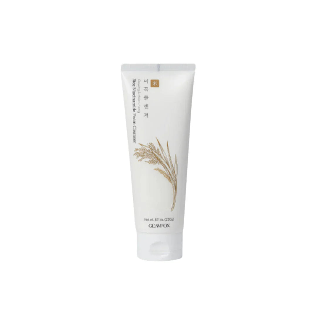 Spuma de curatare pentru stralucire cu orez si niacinamide, 230ml | Glamfox