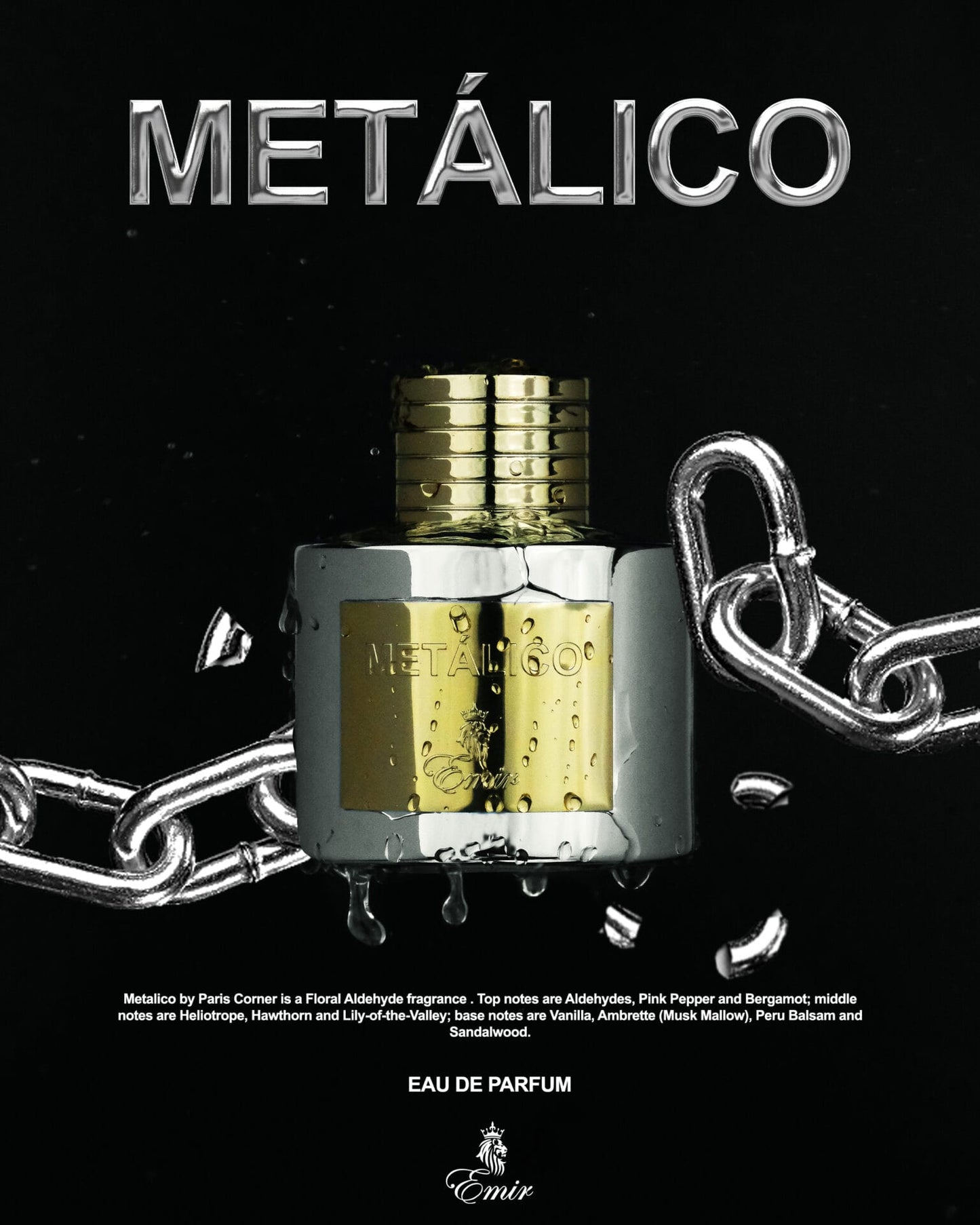 Apa de Parfum Emir, Metalico, Femei, 100 ml
