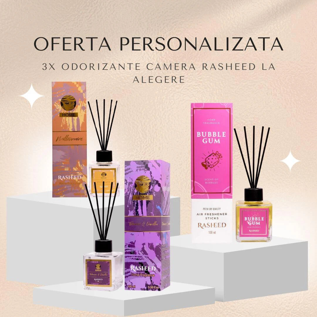 Oferta – 3 odorizante de camera Rasheed la alegere