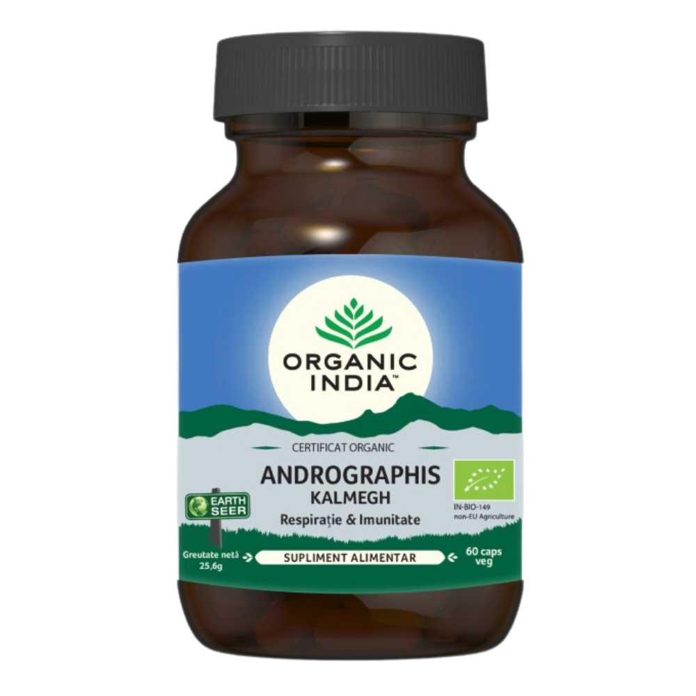 Organic India Andrographis Respiratie si Imunitate, 60 capsule
