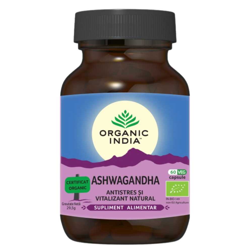 Organic India Ashwagandha Antistres Natural, 60 capsule