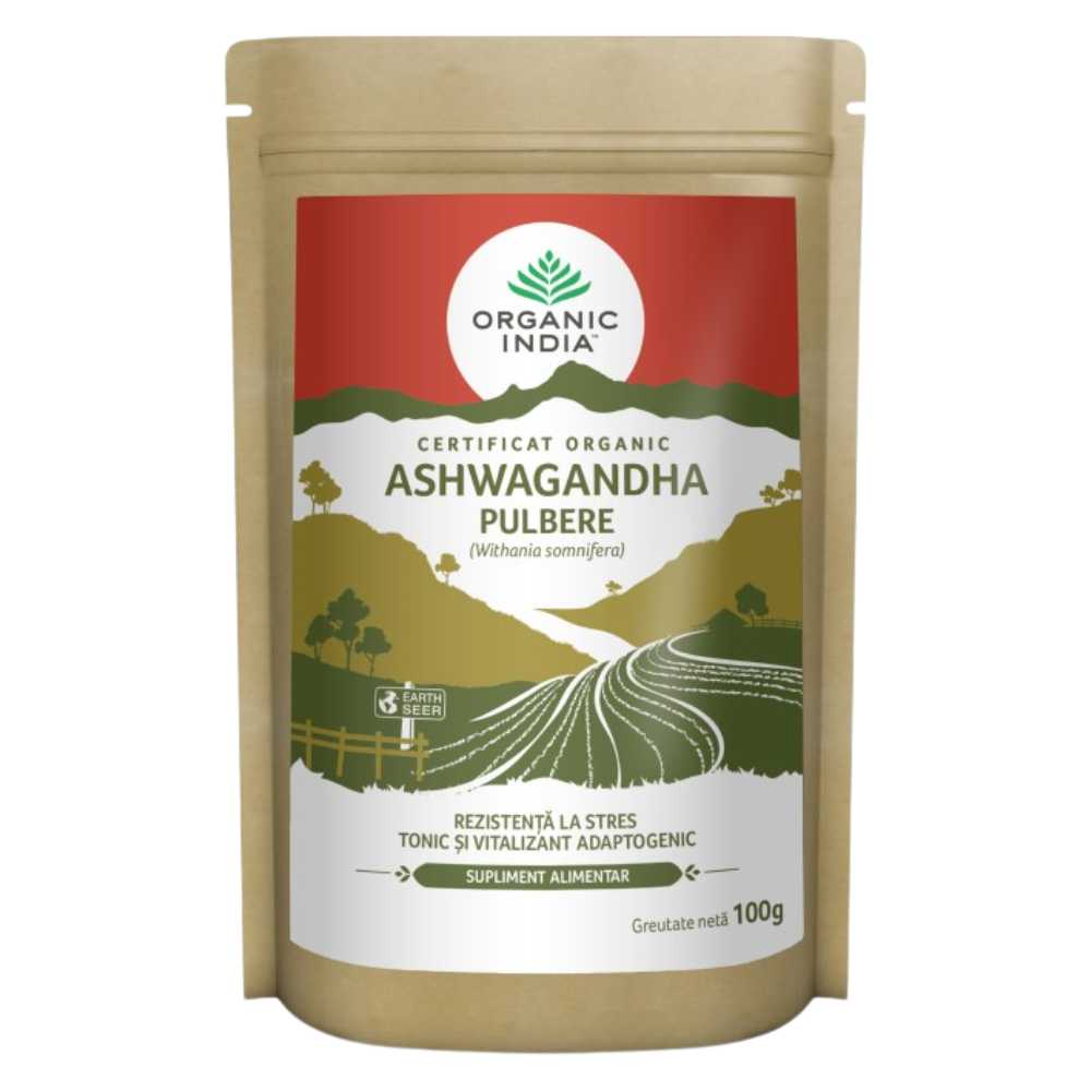 Organic India Ashwagandha Pulbere Radacina, 100g