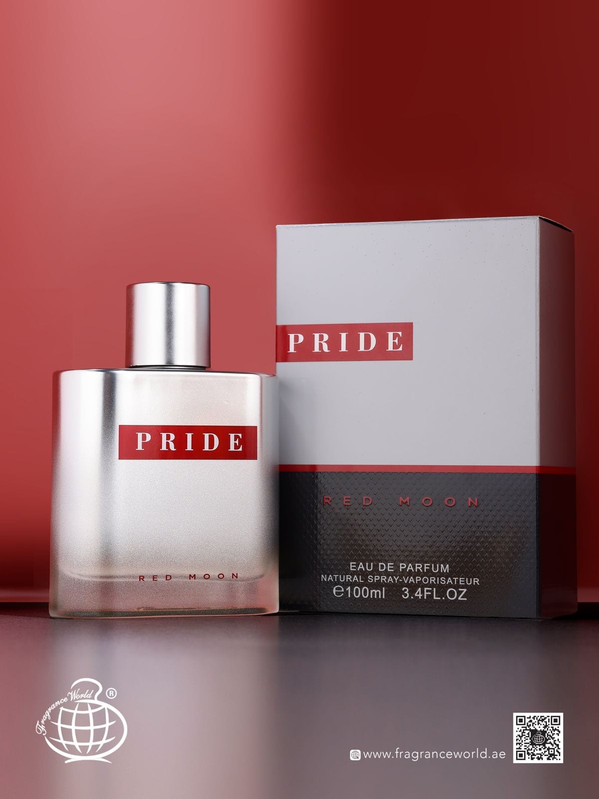 Apa de Parfum Pride Red Moon by Fragrance World, Barbati, 100 ml