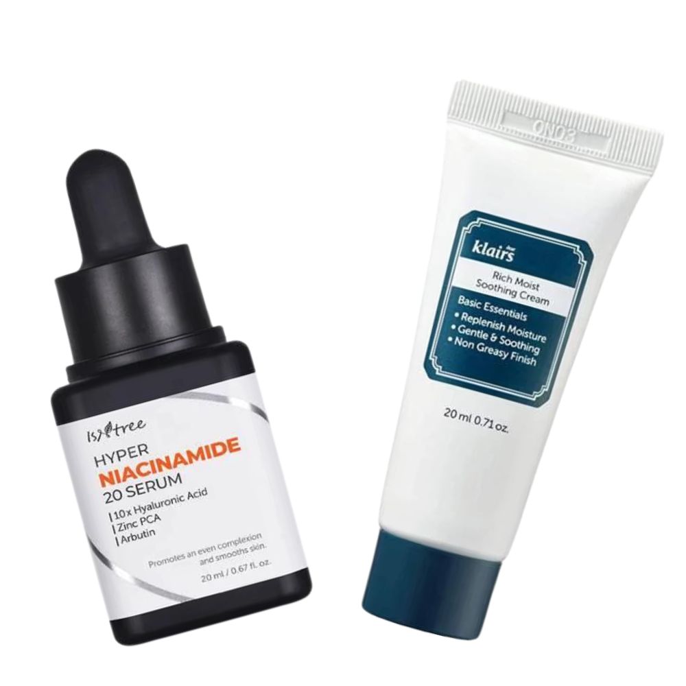 Power Couple Bundle (Isntree Hyper Niacinamide + Klairs Rich Moist Soothing Cream)