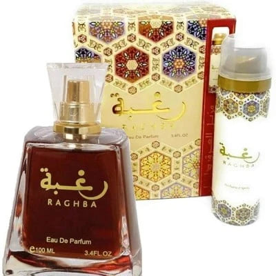 Raghba Apa de Parfum 100ml + Deodorant Spray 50ml by Lattafa Perfumes 100 ml – Parfum arabesc original import Dubai