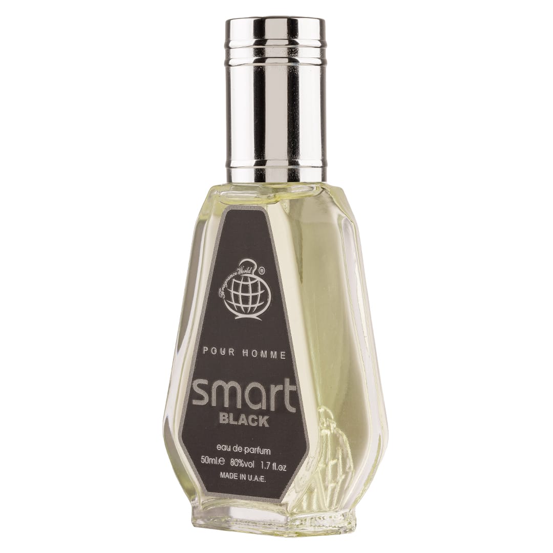 Apa de Parfum Smart Black, Fragrance World, Barbati – 50ml