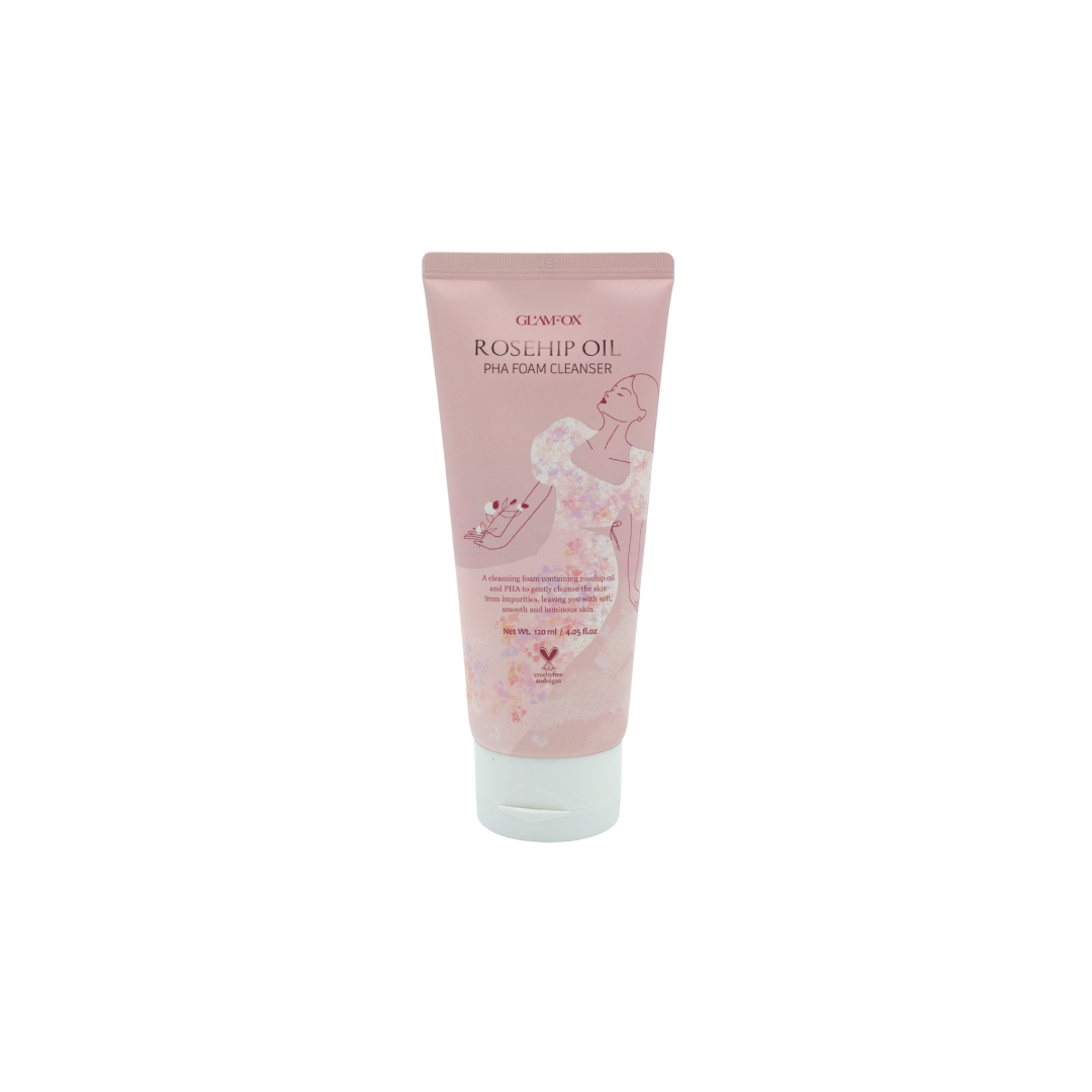 Spuma de curatare cu PHA si extract de macese, 120ml | Glamfox