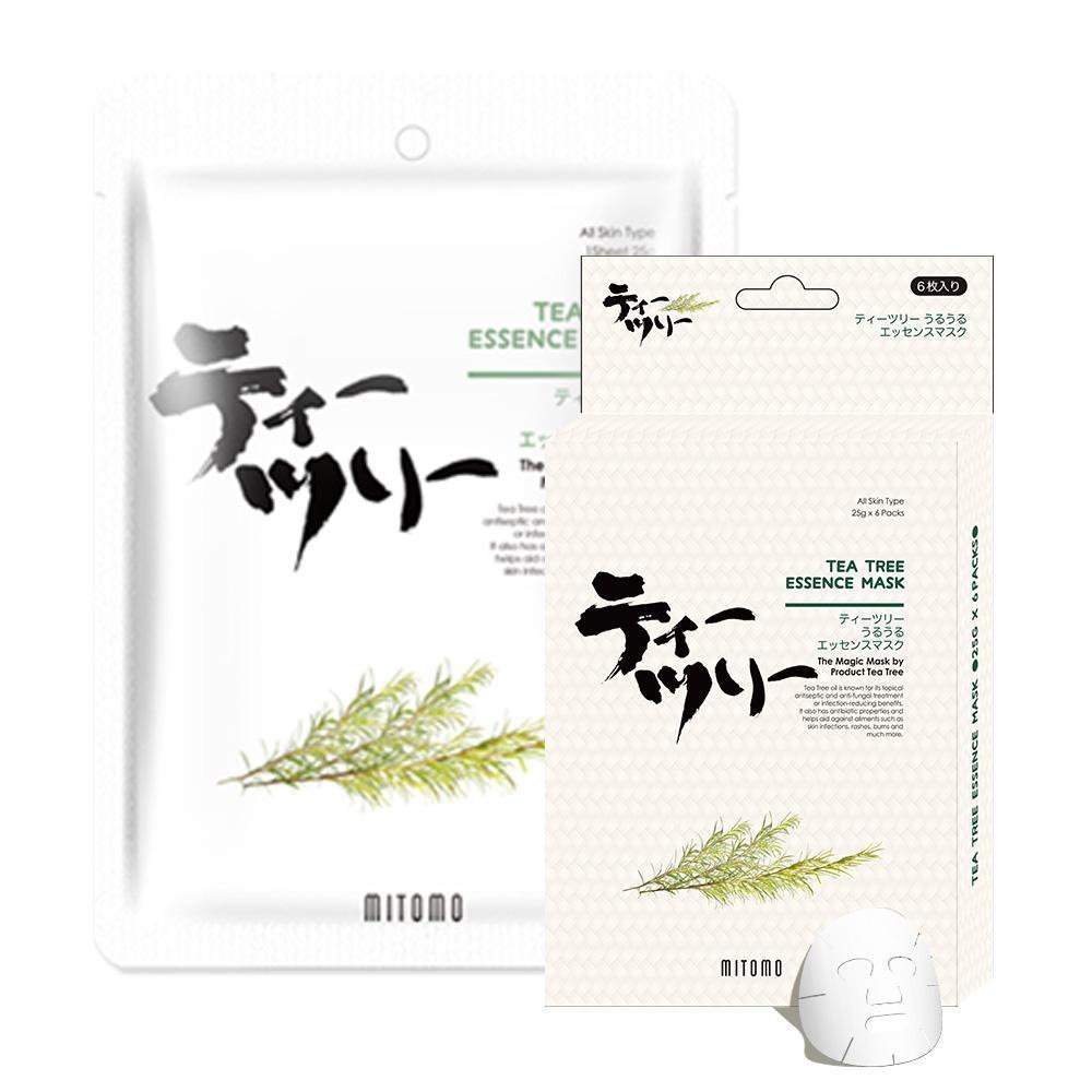 TEA TREE 5 buc - Set Masti De Fata Tip Servetel Cu Extract De Ceai Verde