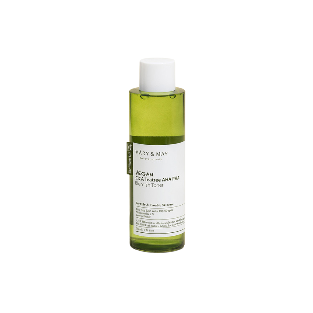 Toner cu centella asiatica, arbore de ceai, AHA si PHA, 200ml | Mary and May