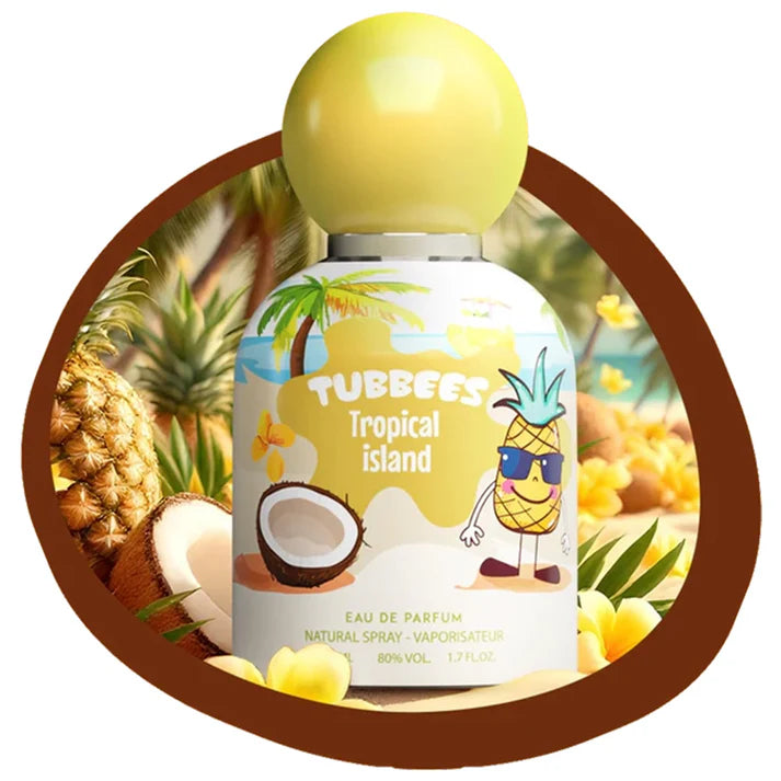Apa de Parfum Tubbees Tropical Island, Unisex, 50 ml