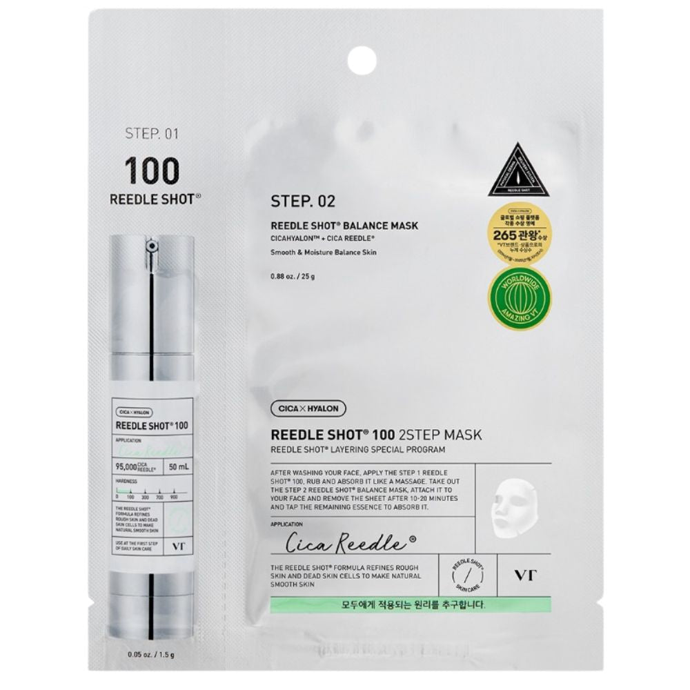 VT Cosmetics Reedle Shot 100 2-Step Mask, 1.5g + 25g
