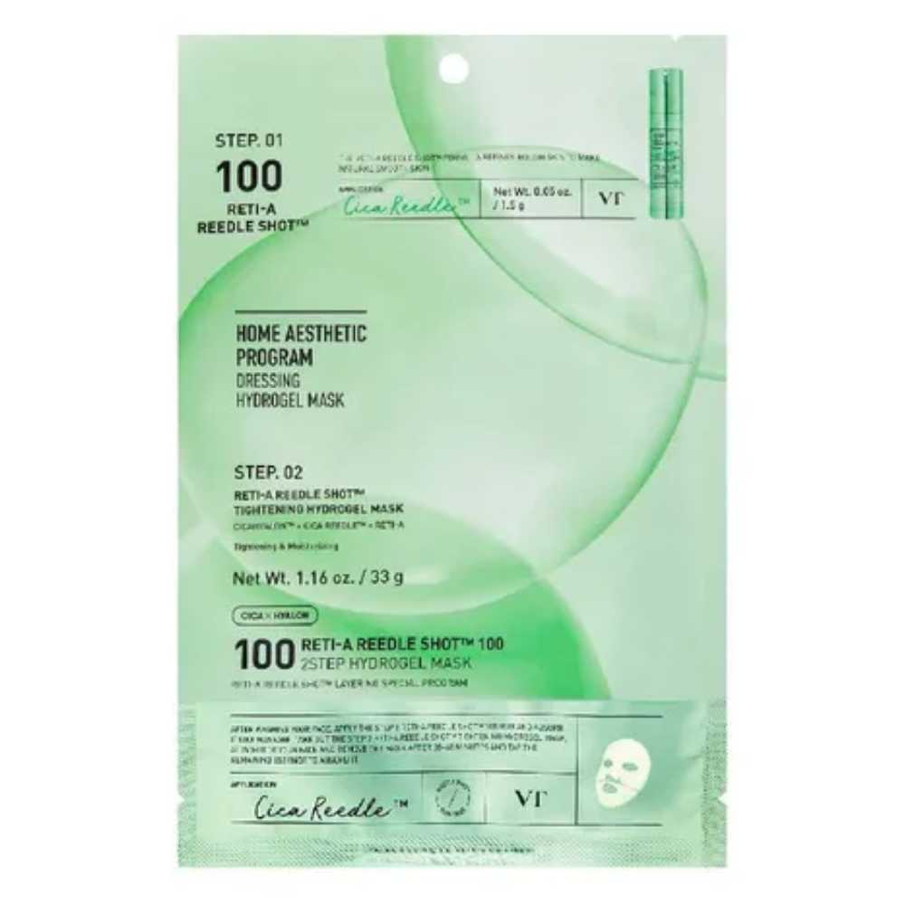 VT Cosmetics Reti-A Reedle Shot 100 2 Step Hydrogel Mask, 1.5g+33g