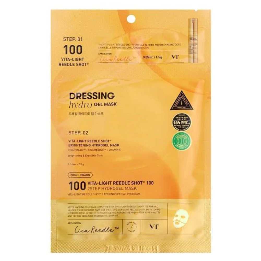 VT Cosmetics Vita-Light Reedle Shot 100 2 Step Hydrogel Mask, 1.5g+33g
