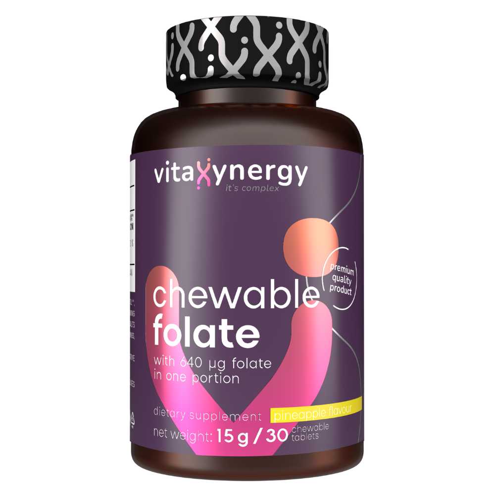 Vitaxynergy Acid Folic, 30 tablete masticabile