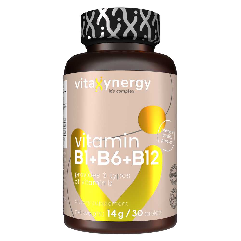 Vitaxynergy Vitamina B1+B6+B12, 30 tablete