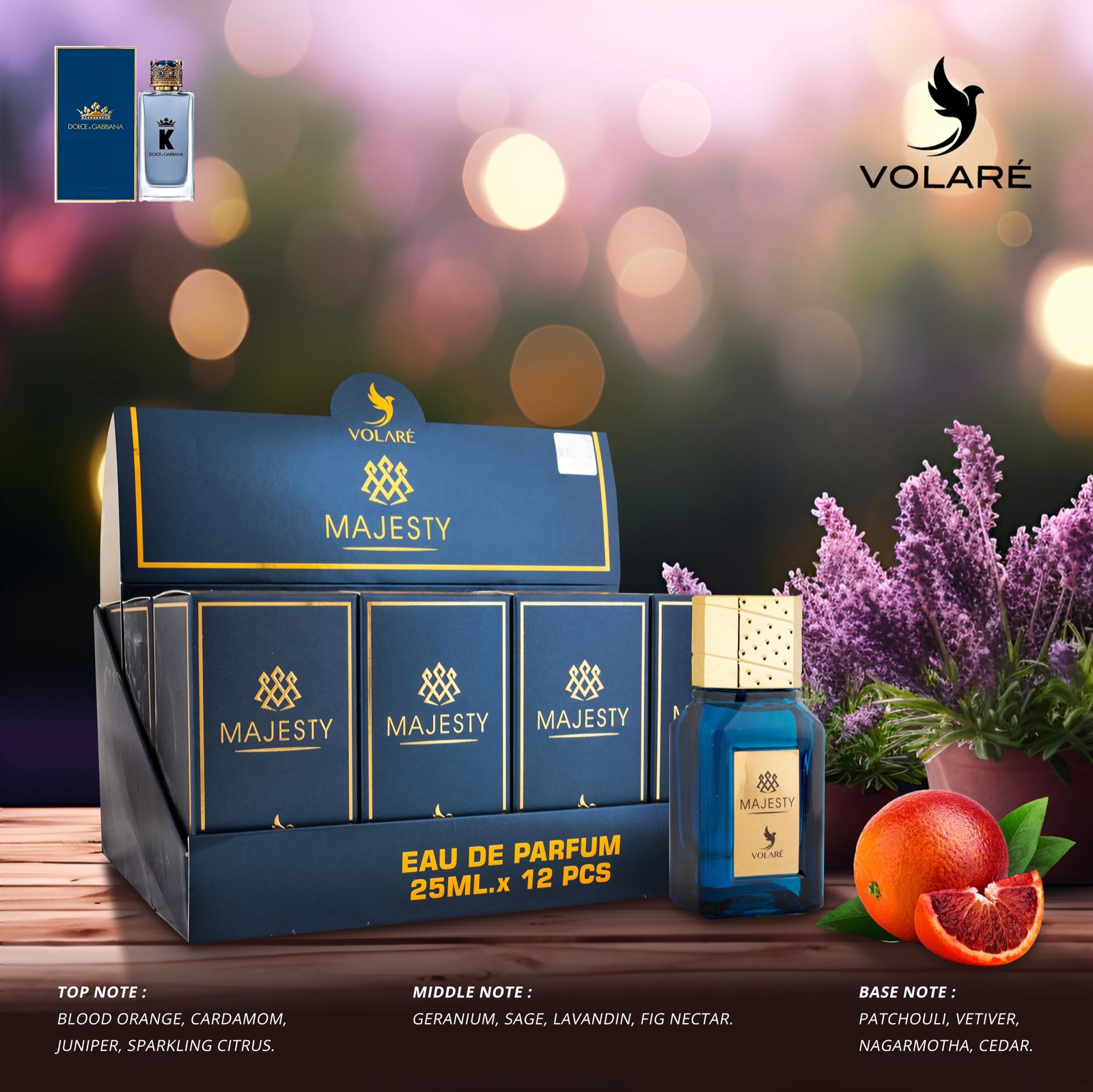 Apa de Parfum Volare Majesty, Barbati, 25 ml
