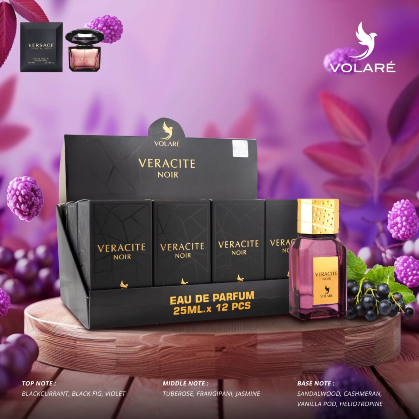 Apa de Parfum Volare Veracite Noir, Femei, 25 ml