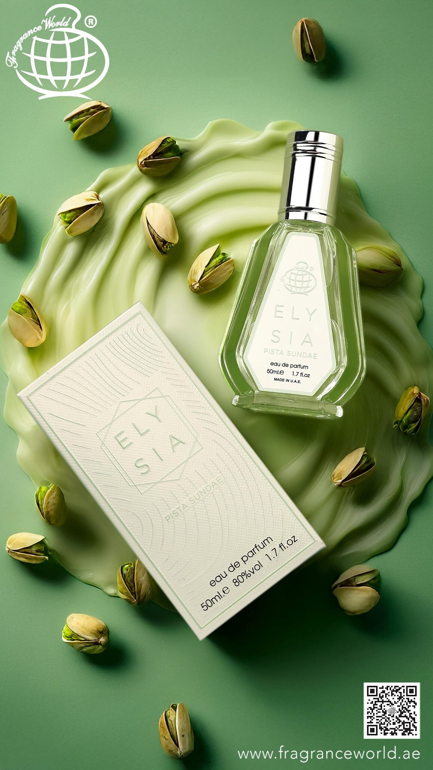 Apa de Parfum Elysia Pista Sundae by Fragrance World, Femei, 50 ml