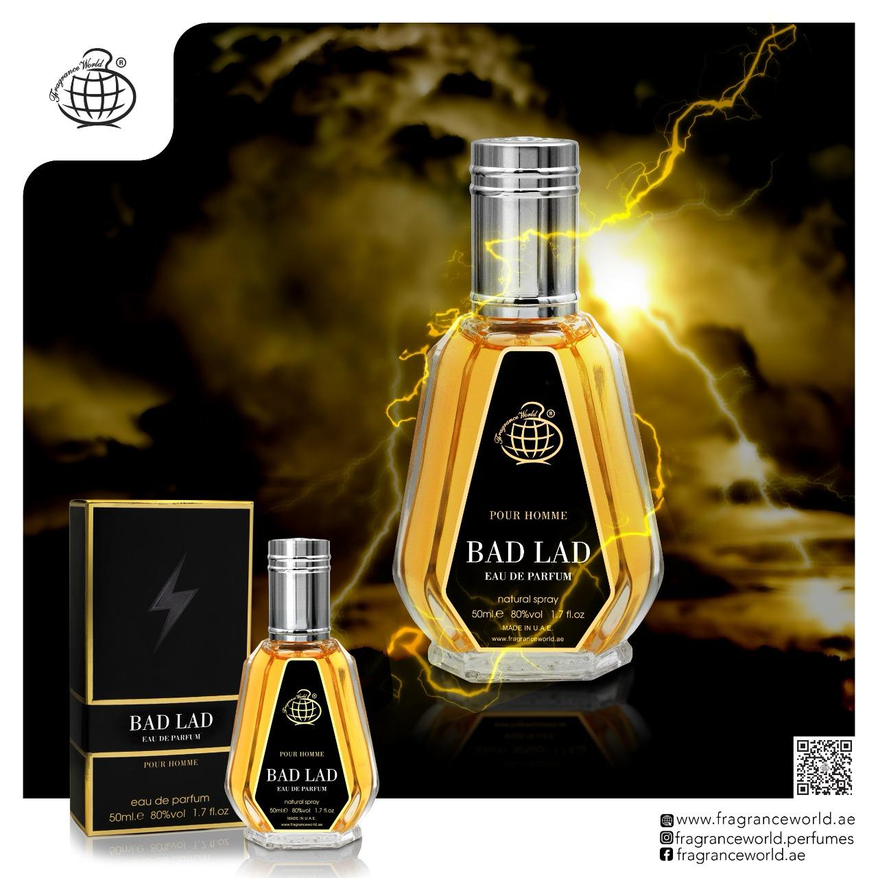 Apa de Parfum Bad Lad Pour Homme by Fragrance World, Barbati, 50 ml