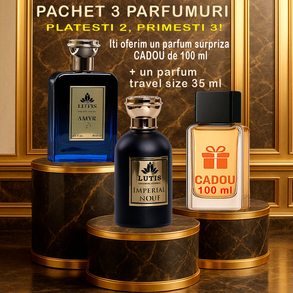 Pachet Parfum Arabesc El si Ea Amyr 100 ml – Imperial Nouf 100 ml+Parfum 100 ml Cadou surpriză