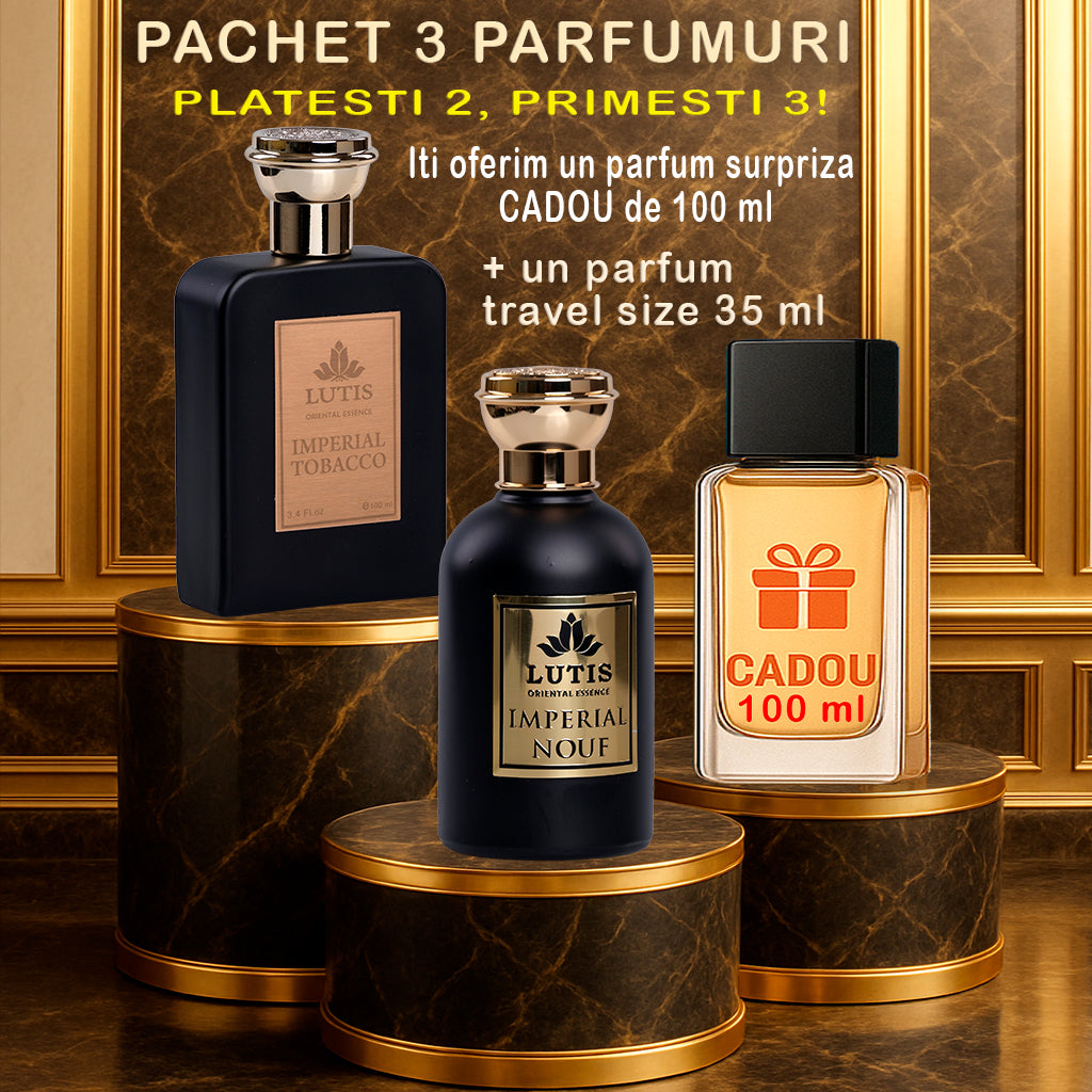 Pachet Parfum Arabesc El si Ea Imperial Tobacco 100 ml – Imperial Nouf 100 ml+Parfum 100 ml Cadou surpriză